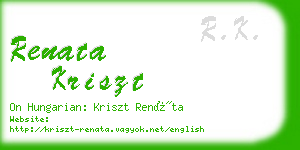 renata kriszt business card